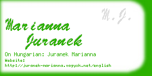 marianna juranek business card